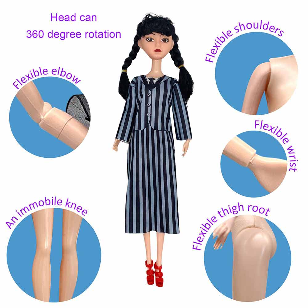 The Addams Family Action Figure Toys Wednesday Addams Dolls Model Birthday Gift