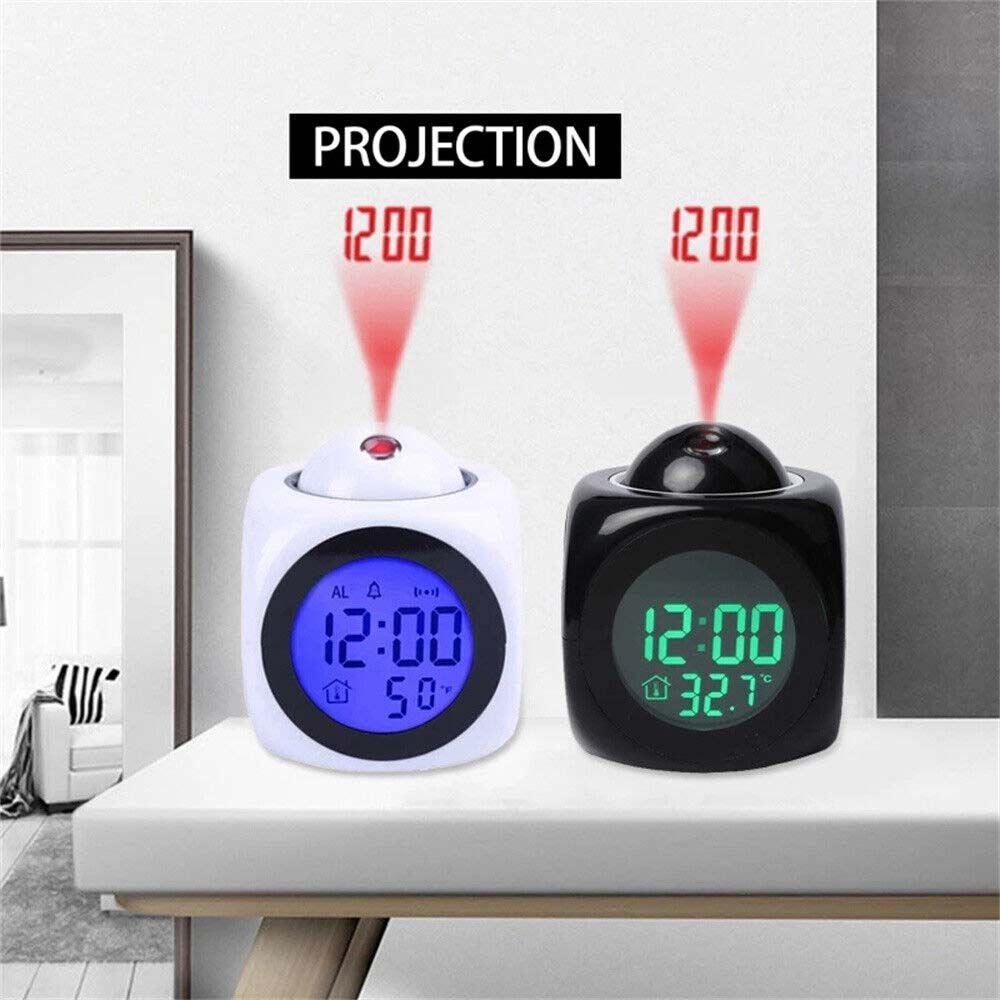 LED Display LED Projection Clock Temperature Projector Alarm Smart Time Digital