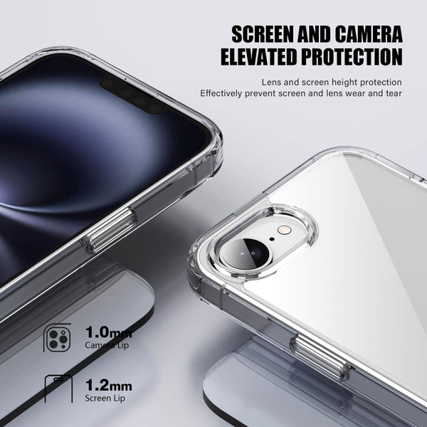 For iPhone 16e Case Compatible with Magsafe Cover Clear + TG Screen Protector