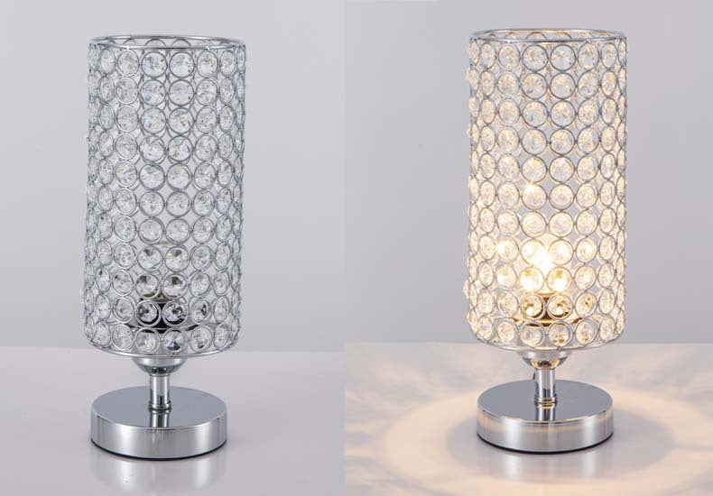 Crystal Bedroom Nightstand Light Bedside Table Lamp Home Decor Desktop Lamp