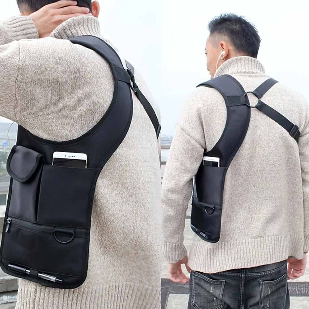 Anti-Pry Hidden Underarm Bag – Inspector Leather Case, Tablet & Card Holder for Men & Women