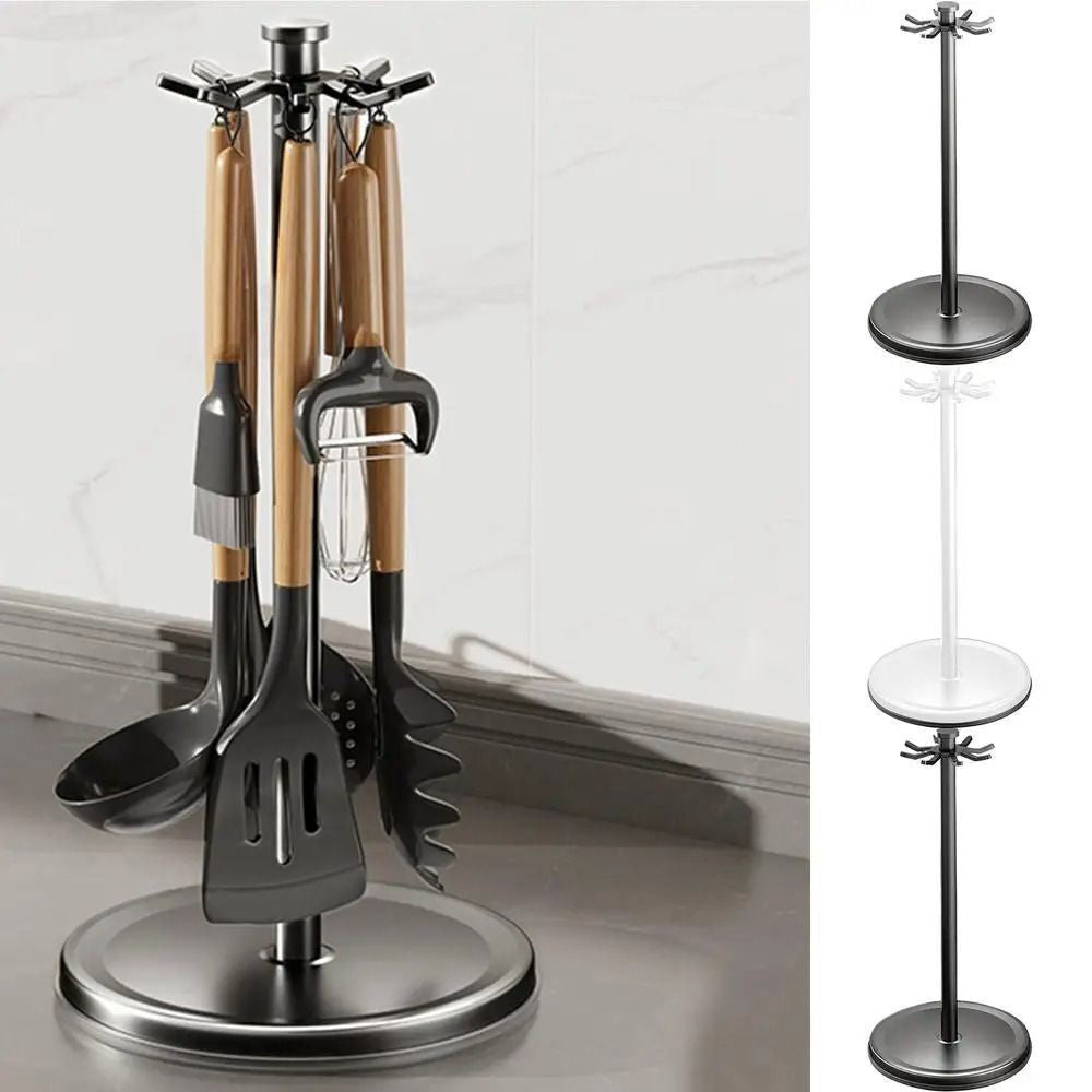 Degree Rotatable Kitchen Tool Holder Utensil Stand for Spoon Spatulas Whisks