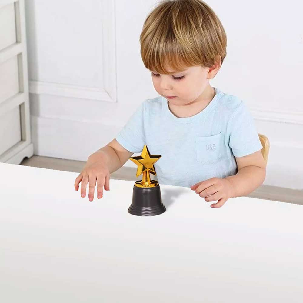 11CM Trophy Award Portable Recognition Award Golden Trophies Prize for Kids Children
