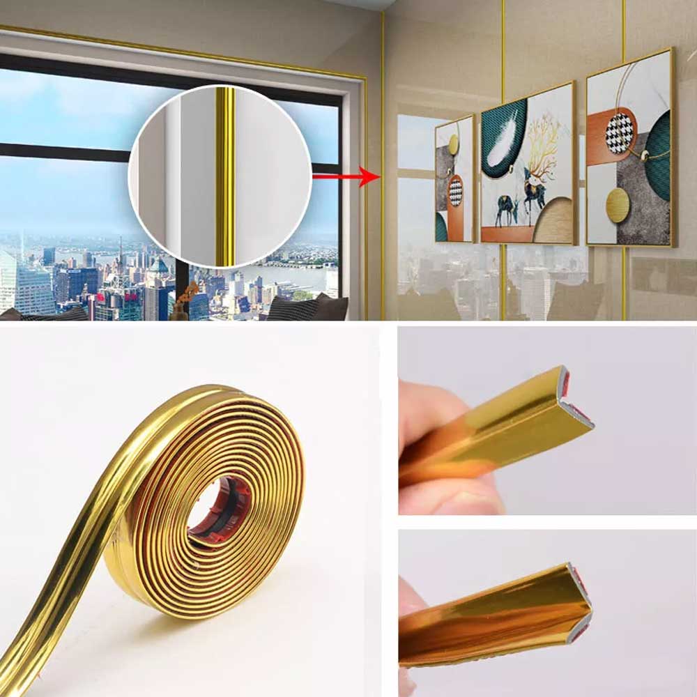 3m Self Adhesive Wall Edging Strip Flexible Corner Angle Trim Living Room Kitchen