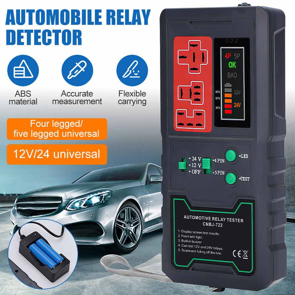 12V/24V LCD Automotive Electronic LIGHTING Relay Tester Car Checker