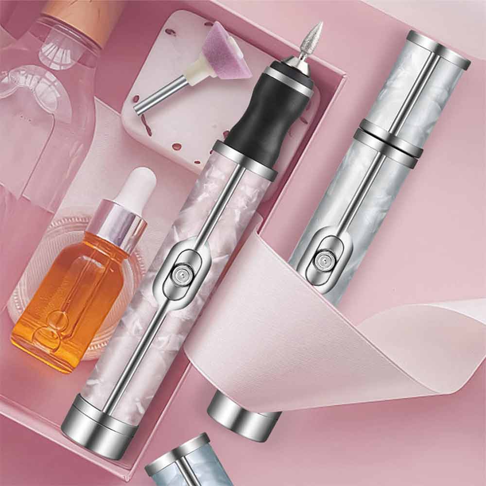 Cordless Nail Grinder for Thick Toenails – 4-Speed Electric Nail File with 7 Attachments, Low Noise & Rechargeable