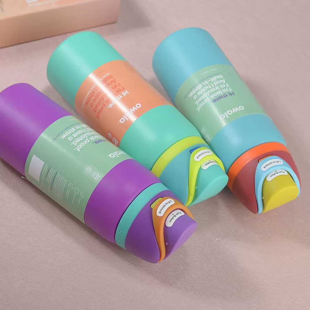 1X Random Owala FreeSip Stainless Steel Water Bottle Insulated Sports Portable