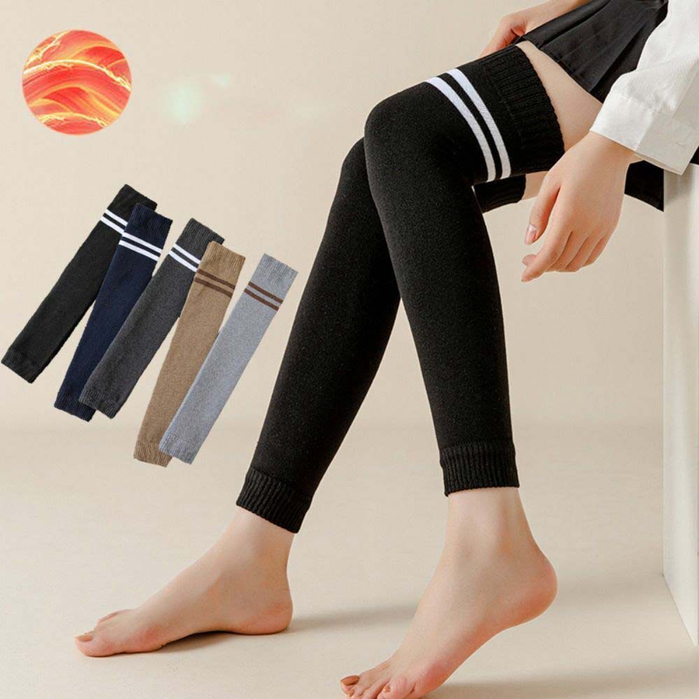 Women Knitting Leg Warmers Over Knee Socks Long Socks Women Stockings Winter