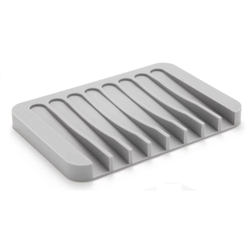 3-Pack Silicone Soap Holder – Bathroom Soapbox with Drainage Tray for Kitchen