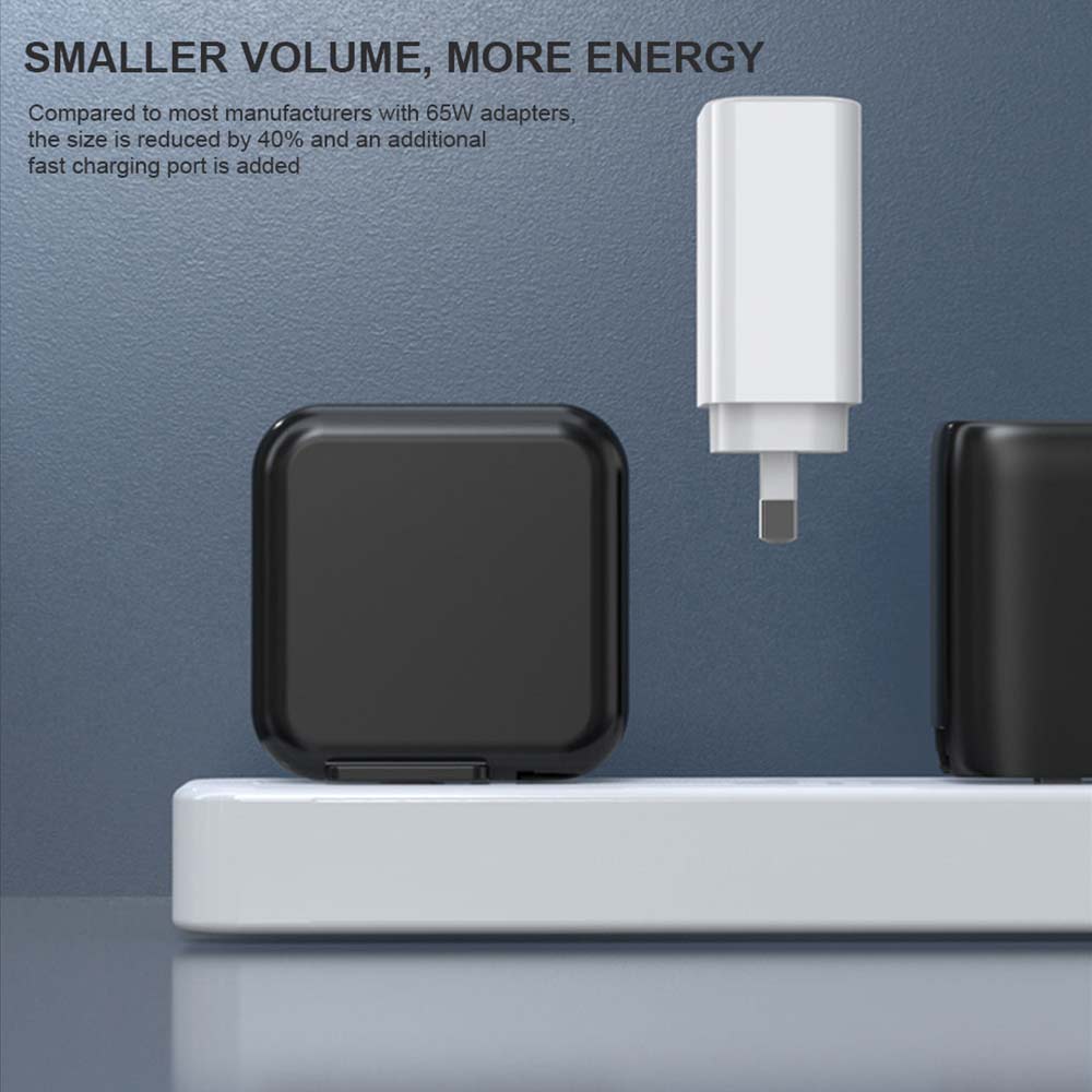 65W GaN Charger QC 3.0 PD Fast Adapter Type-C AU Plug MacBook Laptop iPad Phones