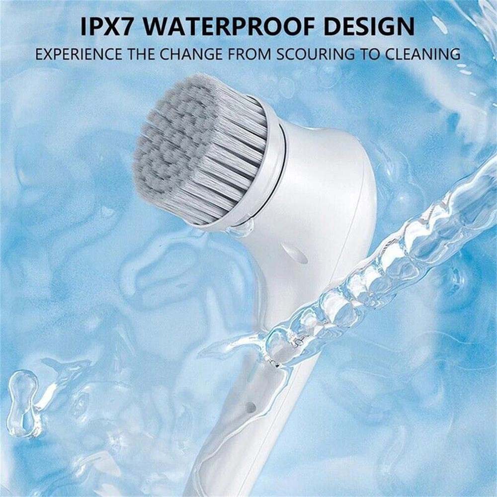 Electric Spin Scrubber Cordless Cleaning Brush Rotating Home Bathroom Clean USB