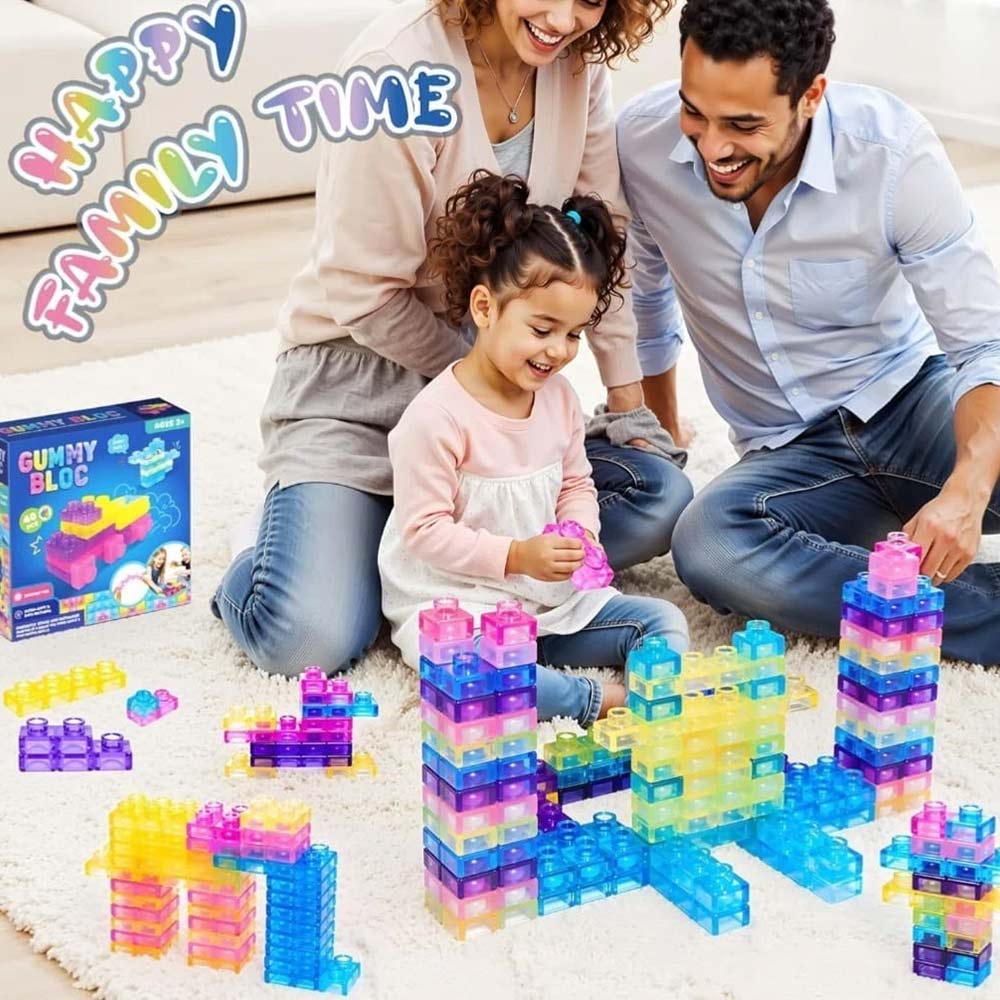 40-Piece Mega Pack Soft Sensory Building Blocks | Educational STEM Toy