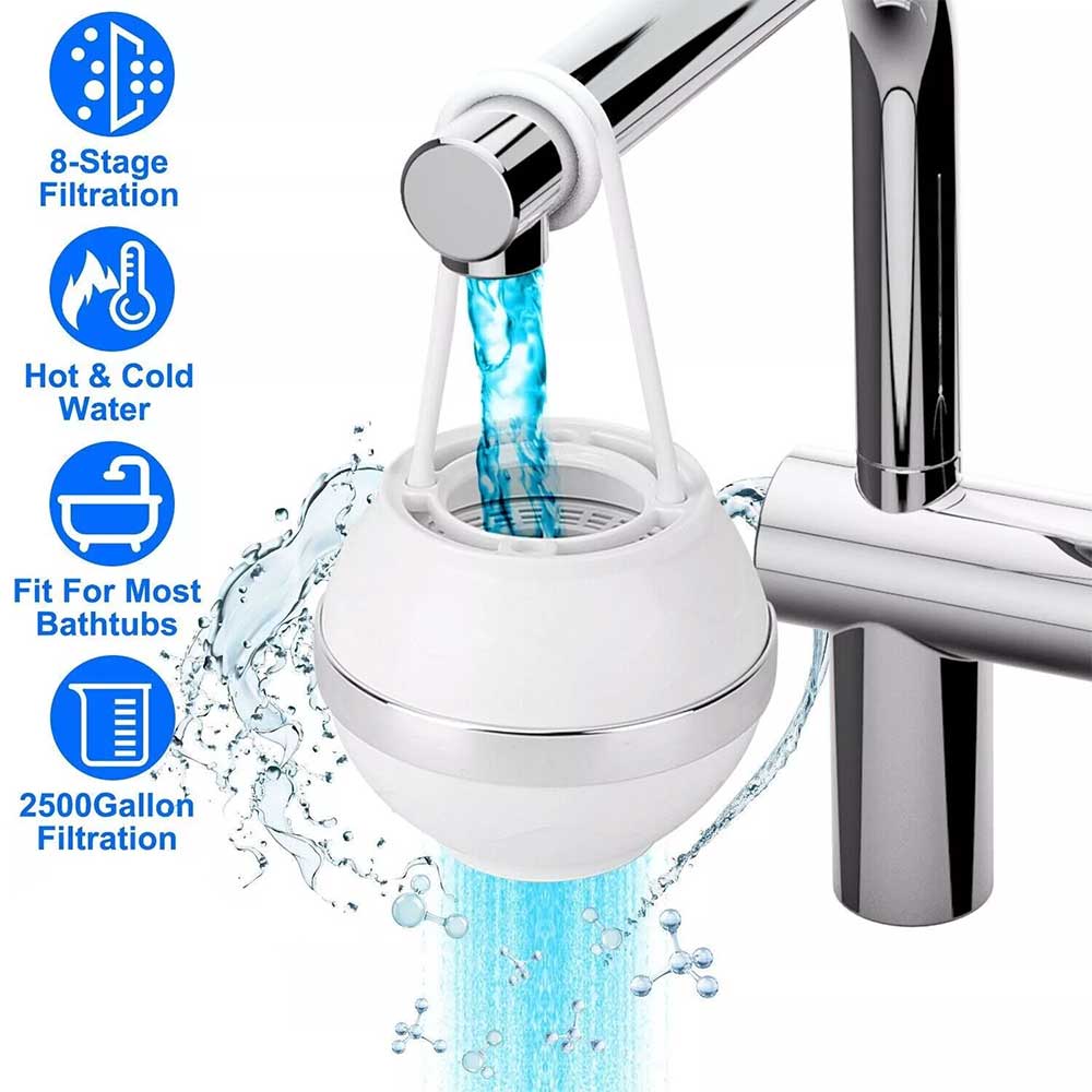 Bath Ball Water Filter – 2500 Gallon Capacity for Chlorine Removal & Skin-Softening Baths