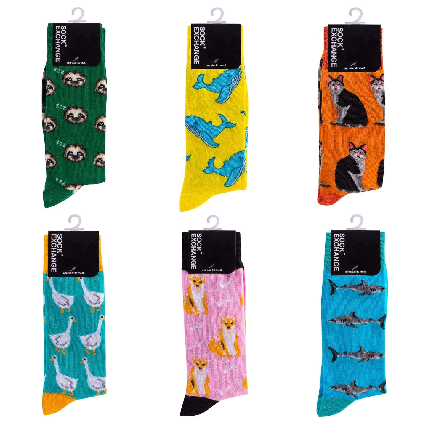 6 Pairs Fashion Novelty Funny Socks Men Socks Women Socks one Size 5-13