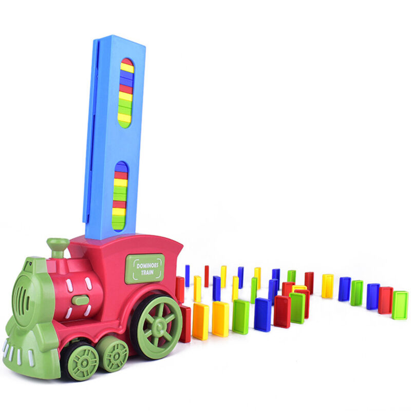 Electric Domino Train Blocks Set Building Blocks Stacking Toy Creative Toys