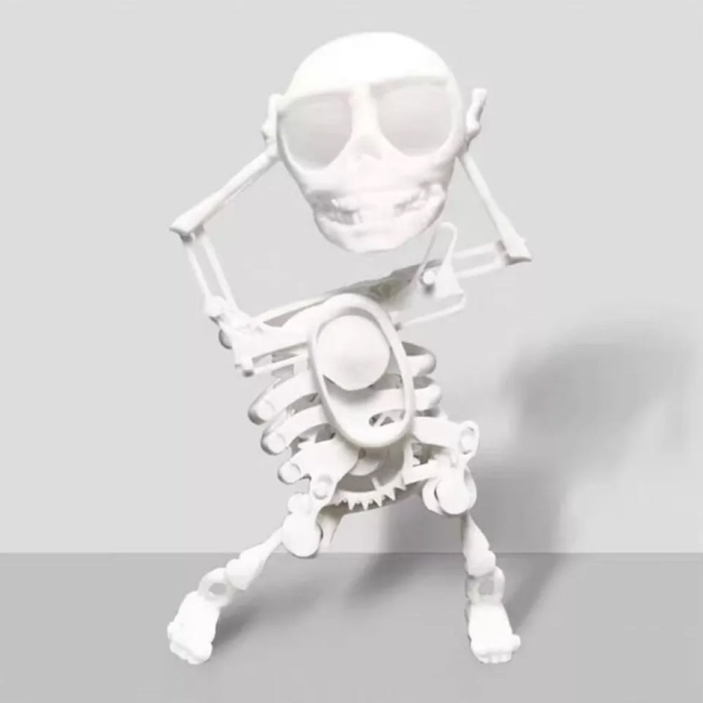 Self-moving Skull Swinging Bobblehead 3D Dancing Skeleton Toy Clockwork Spring