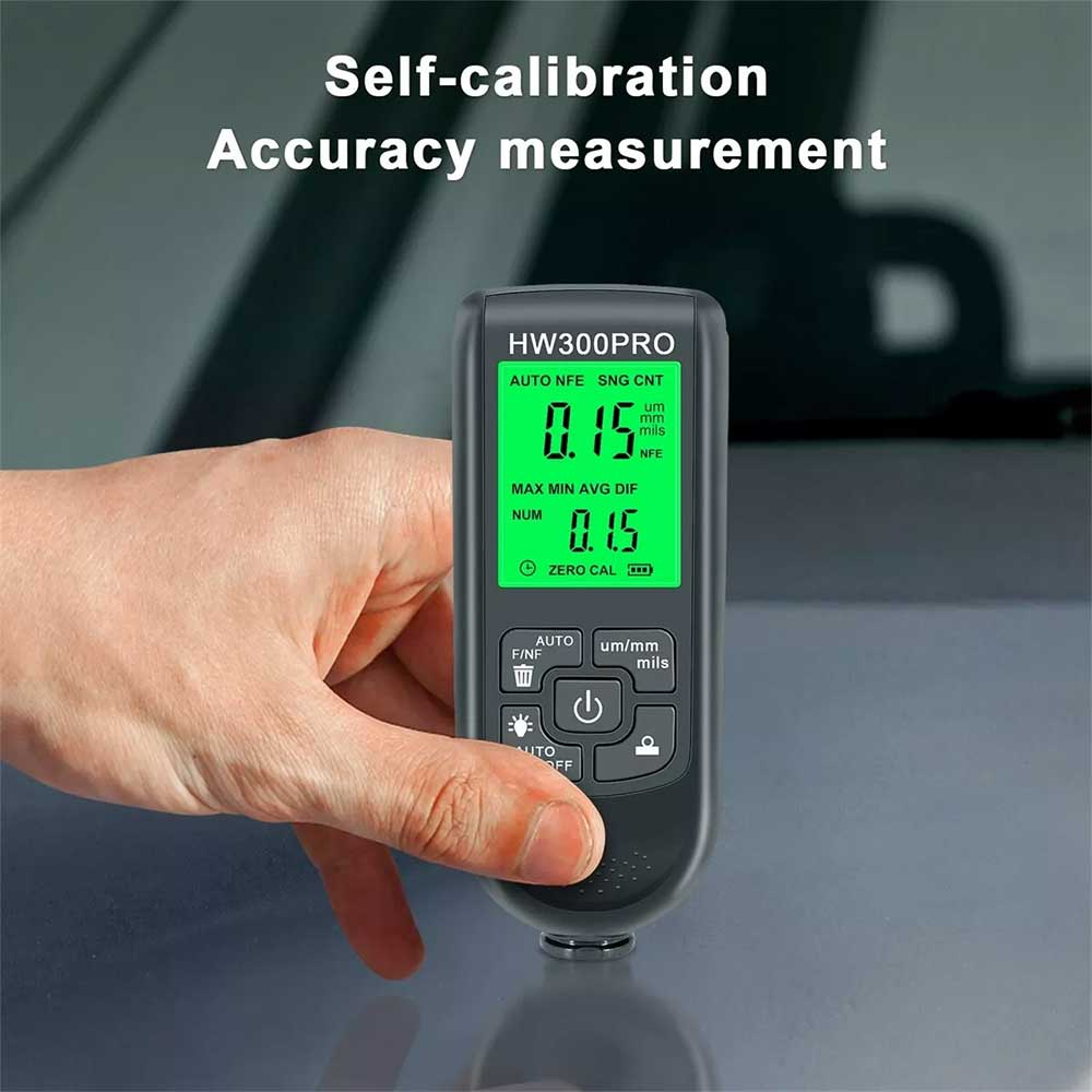 Car Digital Coating LCD Paint Thickness Gauge Meter Tester Painting HW-300PRO