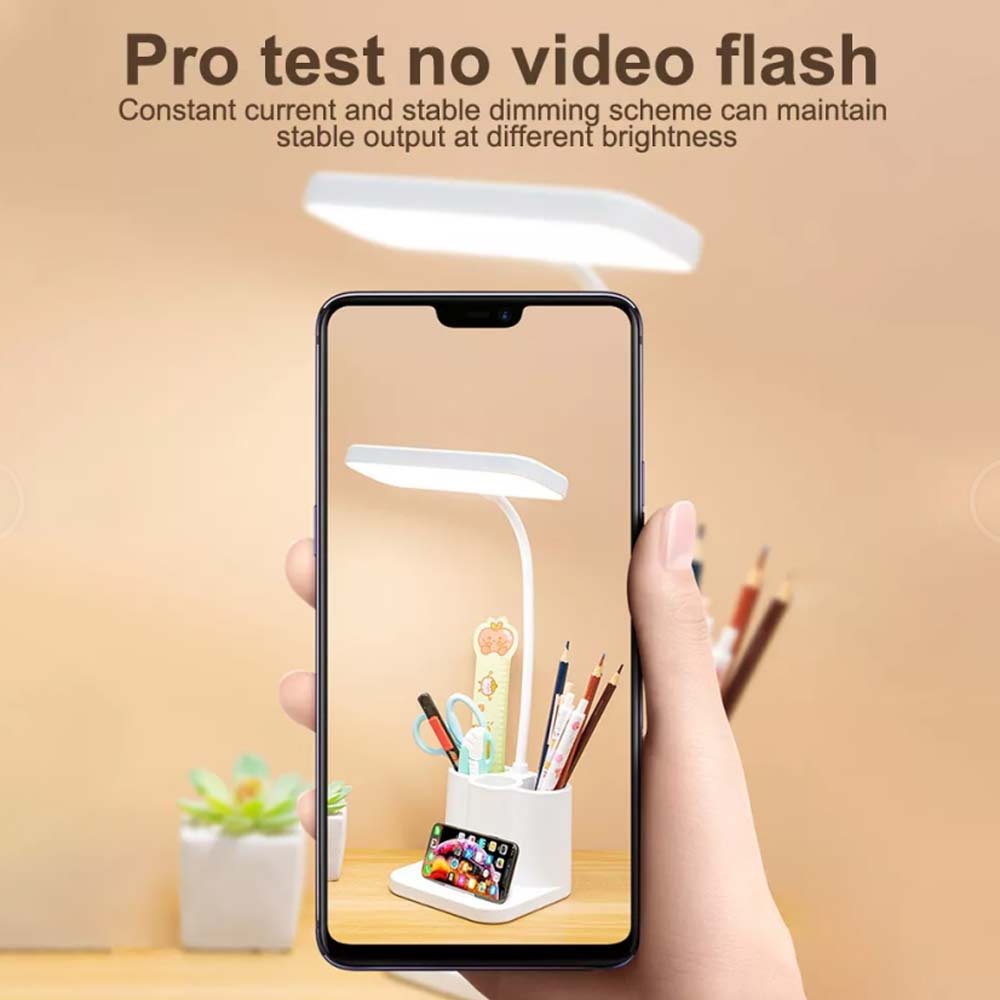 LED Desk Light Dimmable Touch Sensor Table Bedside Reading Lamp USB Rechargeable