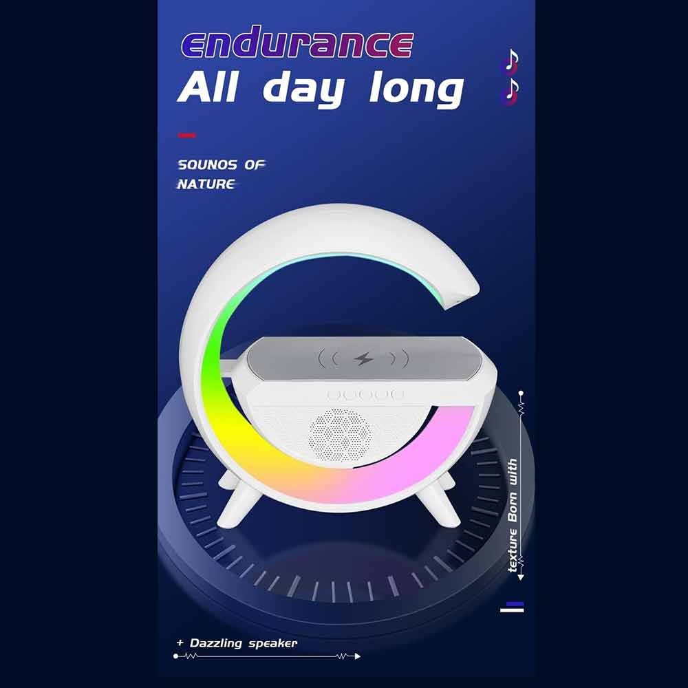 LED Atmosphere Lamp Wireless Charger Desk Lamp Bluetooth Speaker RGB Night Light