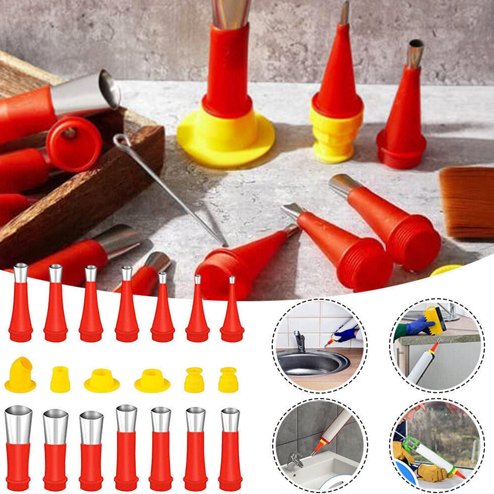 Universal Integrated Rubber Nozzle Tool Kit Reusable 20 Piece Rubber Nozzle Tool
