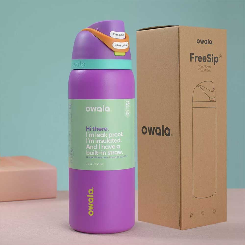 1X Random Owala FreeSip Stainless Steel Water Bottle Insulated Sports Portable