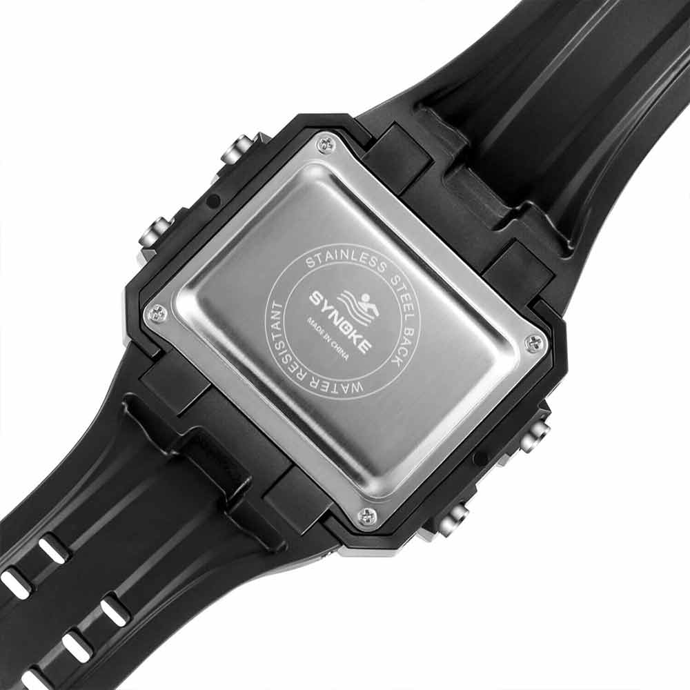 Men Sports Electric Watch Fashion Waterproof Shock Resist Large Screen Watch