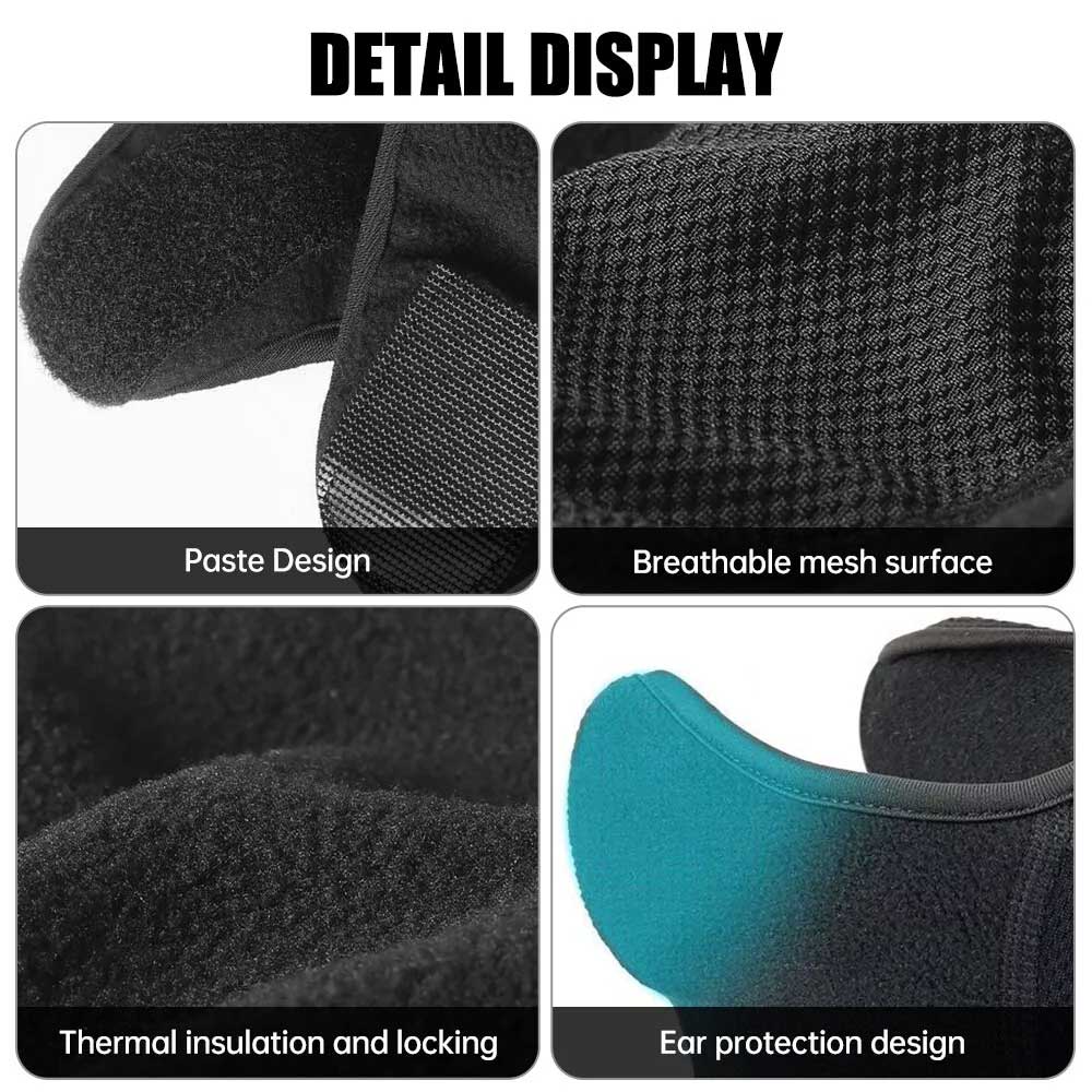 Winter Windproof Half Face Mask Ear Warmer Cold Weather Ski Motorcycle Riding