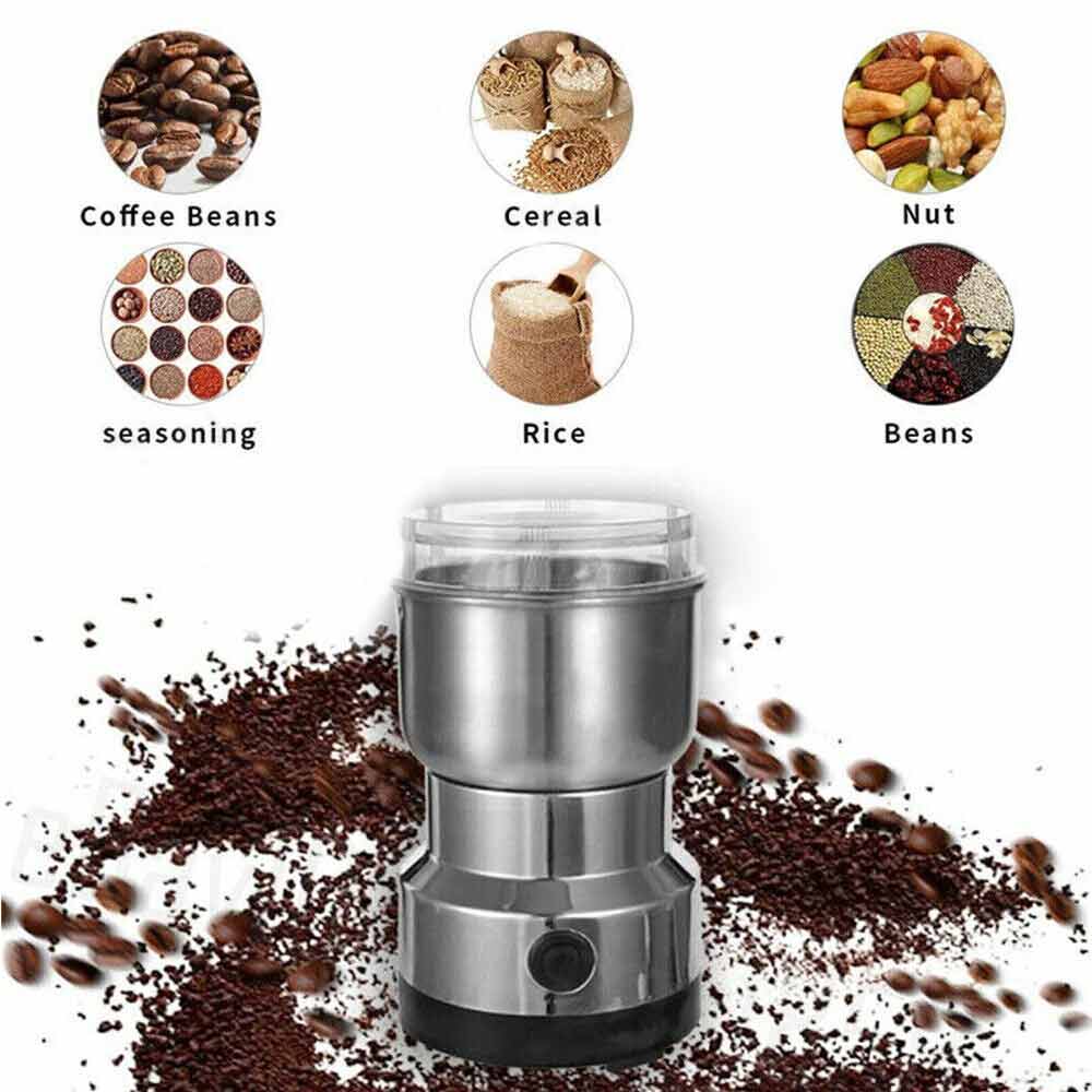 Electric Coffee & Spice Grinder – 300W Stainless Steel Blender for Beans, Nuts & Herbs AU Plug