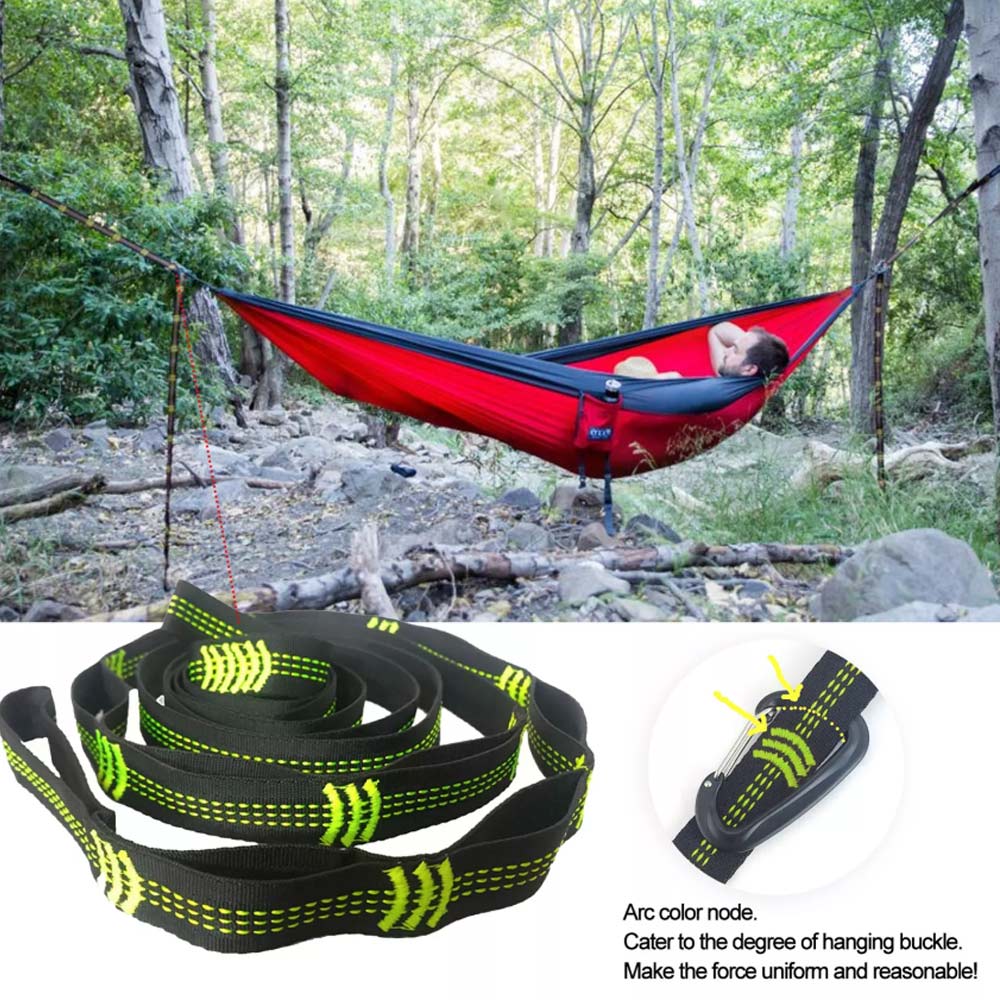 Camping Hammock Tree Strap Heavy Duty No Stretch Suspension Strap System