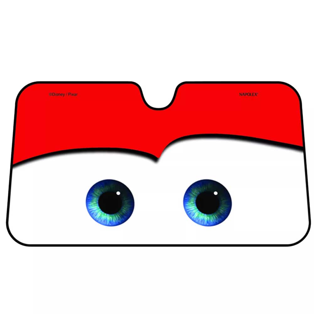Cartoon Eye Car Windshield Sun Shade – Grey Face Design, 130x70cm UV Protection for SUV & Sedan