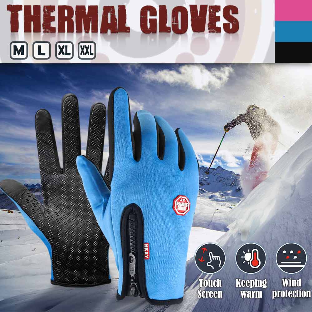 Windproof Touch Screen Ski Gloves Winter Warm Thermal Outdoor Sports Waterproof