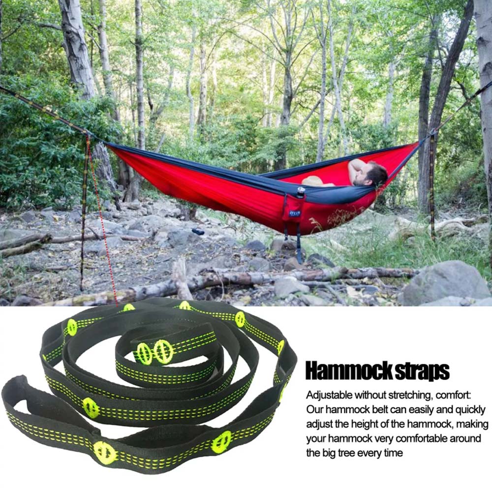 Camping Hammock Tree Strap Heavy Duty No Stretch Suspension Strap System