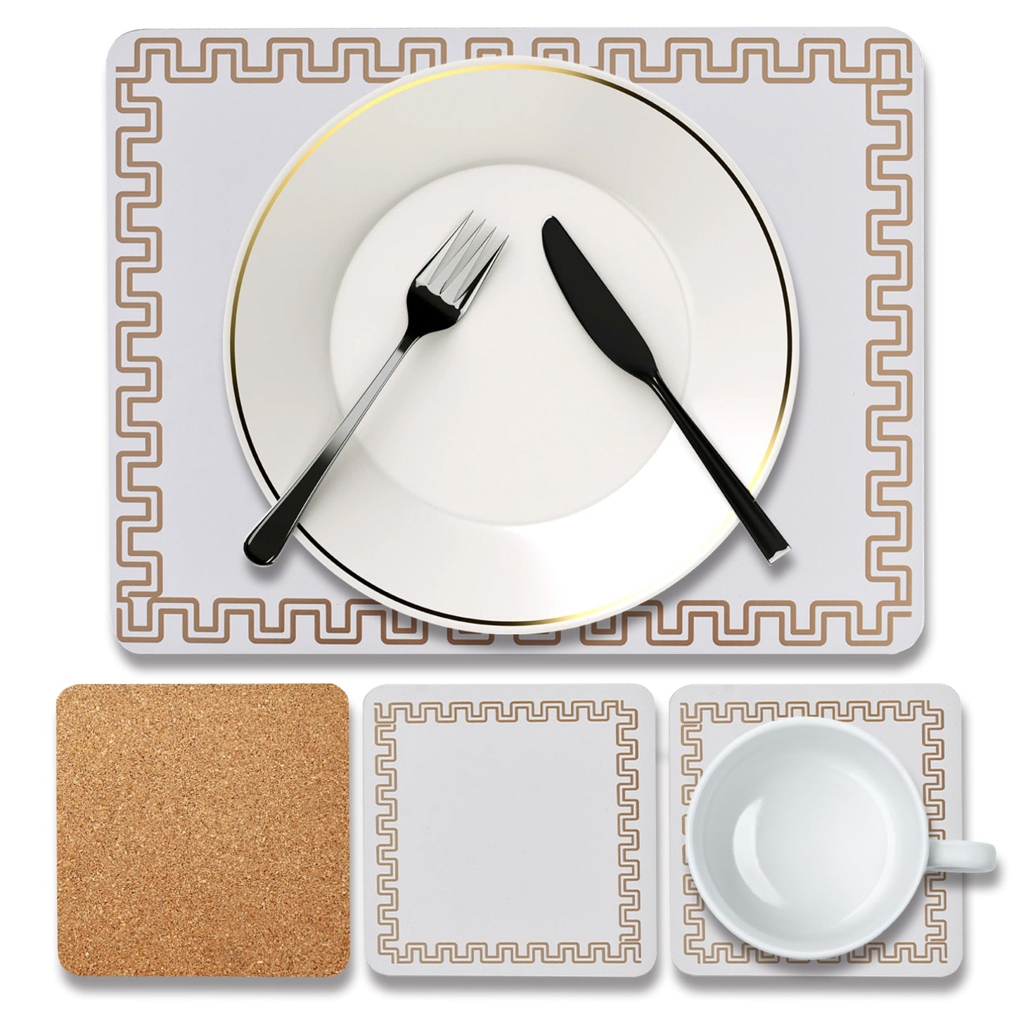 Clevinger Set of 4 MD Placemats Gold Border