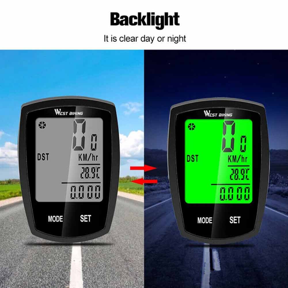 LCD Cycle Speedometer Wireless Cycling Bike Bicycle Computer Odometer Waterproof