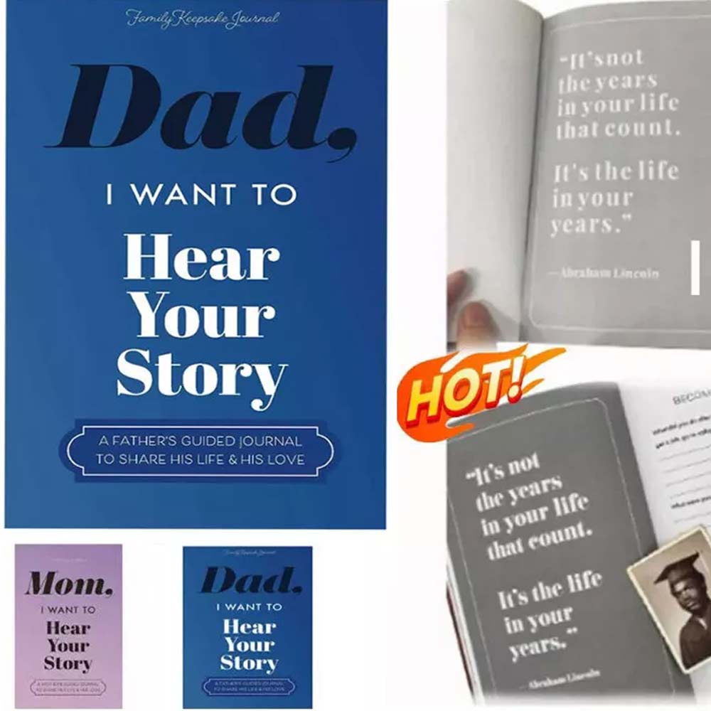 Dad/Mom, I Want to Hear Your Story Father's Journal To Share Life Notebooks Gift