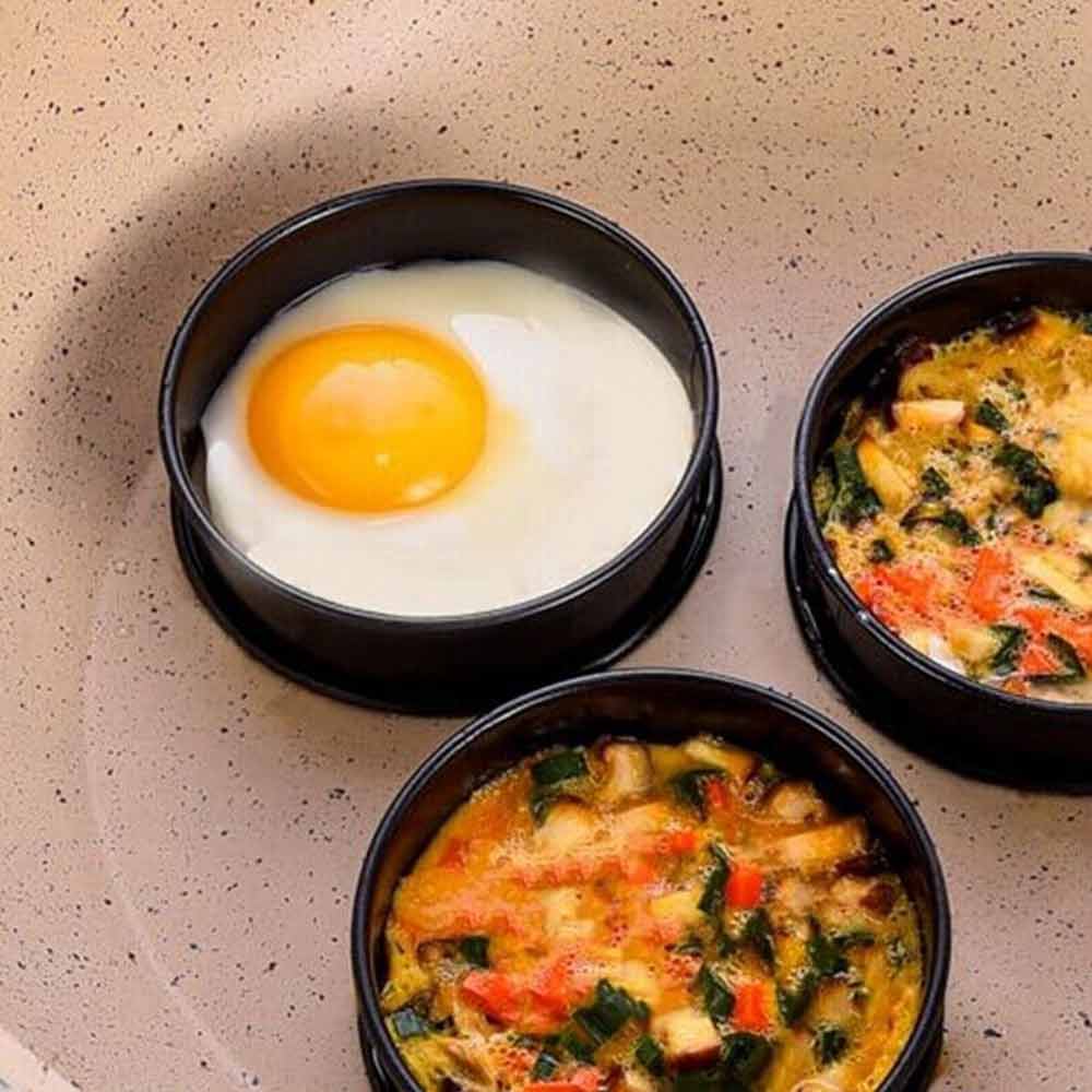 8pcs English Muffin Rings 4 Inch Crumpet Rings Stainless Steel Tart Rings Nonstick Round Ring Molds