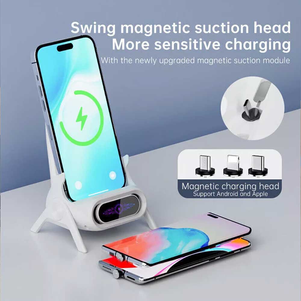 15W Fast Wireless Charger Stand Dock For iPhone Samsung Android Phone