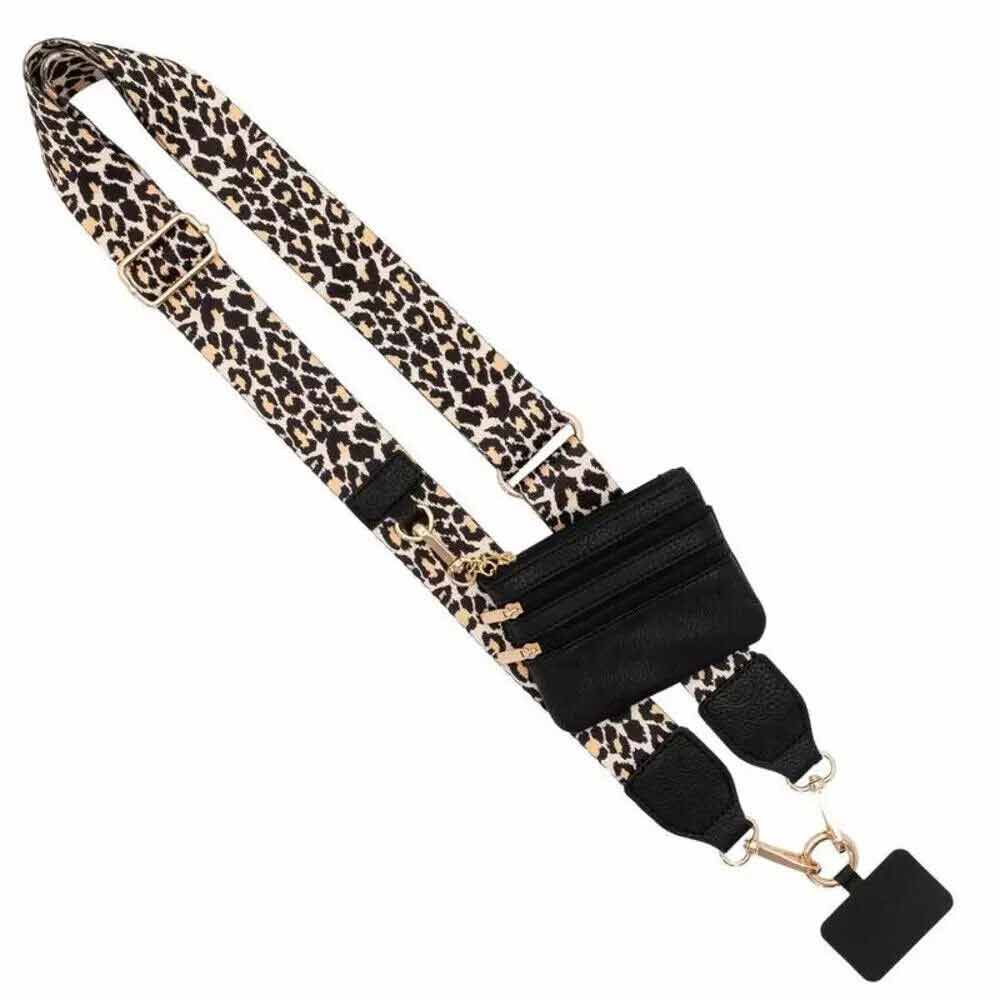 Crossbody Phone Chain with Zipper Wallet Pouch Phone Strap With Zippered Pouch