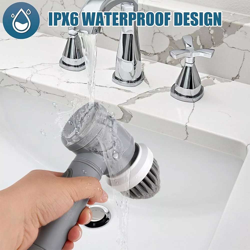 Cordless Electric Spin Scrubber - Powerful Turbo Cleaning Brush, Rechargeable Bath & Floor Scrubber