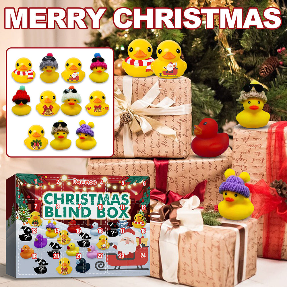 Christmas Advent Calendar 24 Days Countdown Box Float Squeaky Sound Duck Toy