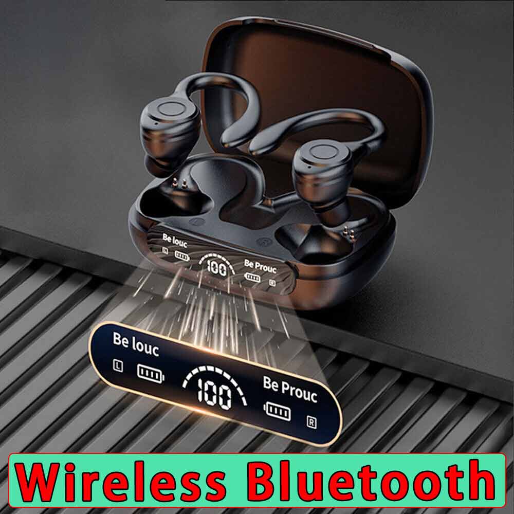 Bluetooth Earphones 5.3 Sport Gym Headphones Earbuds with Mic Sweatproo Wireless