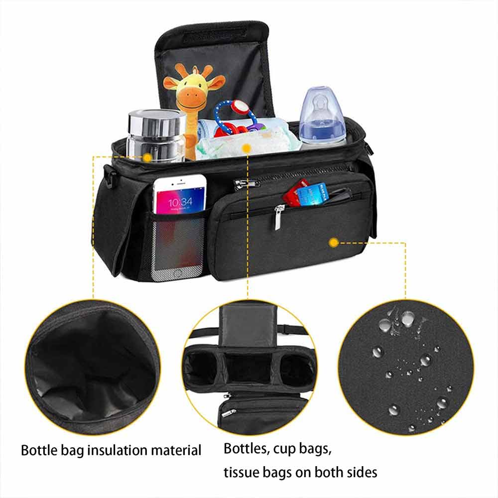 Universal Baby Pram Stroller Organiser Caddy Organizer Storage Accessories Bag