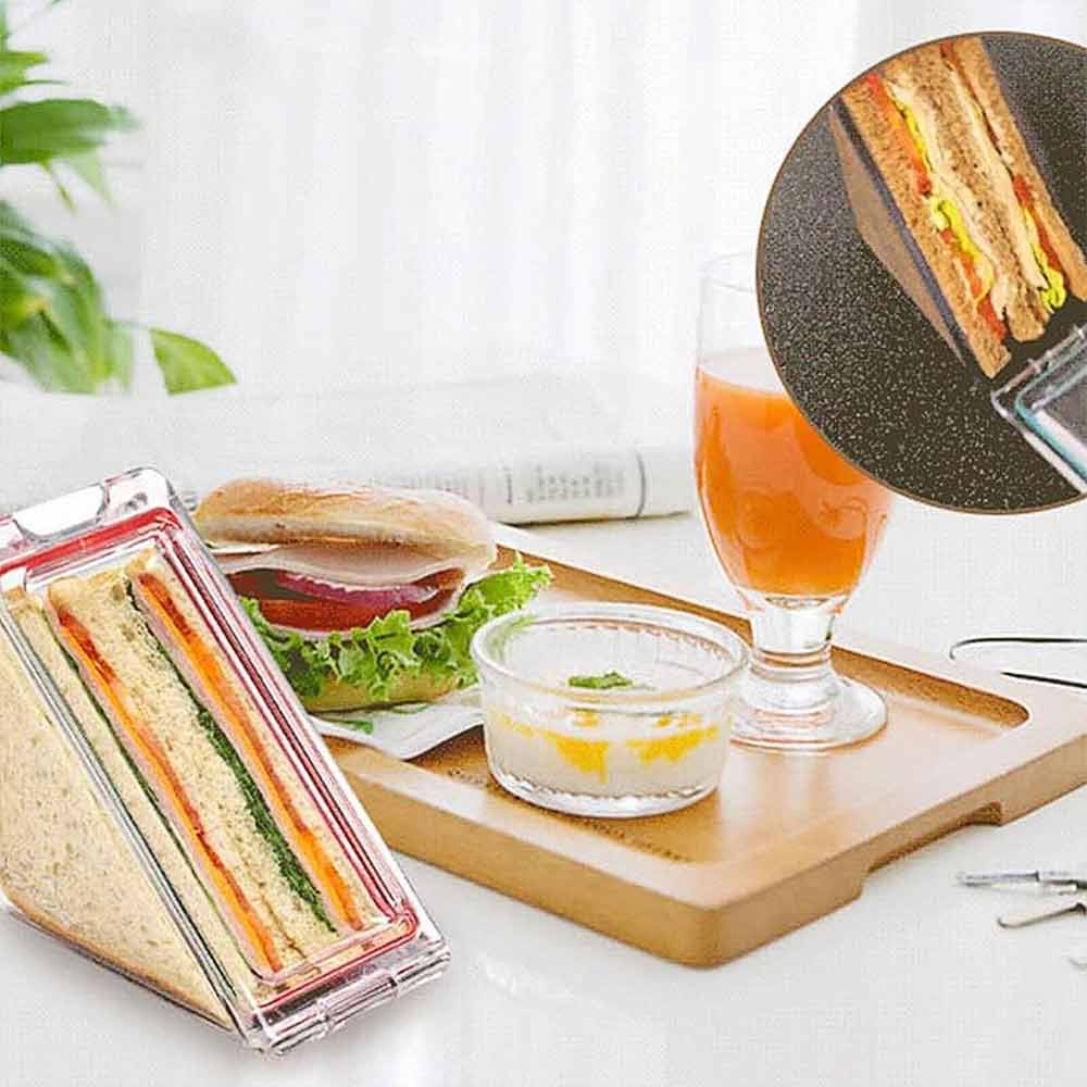 Reusable Washable Sandwich Box Triangle Sandwich Container Clear Sandwich Boxes