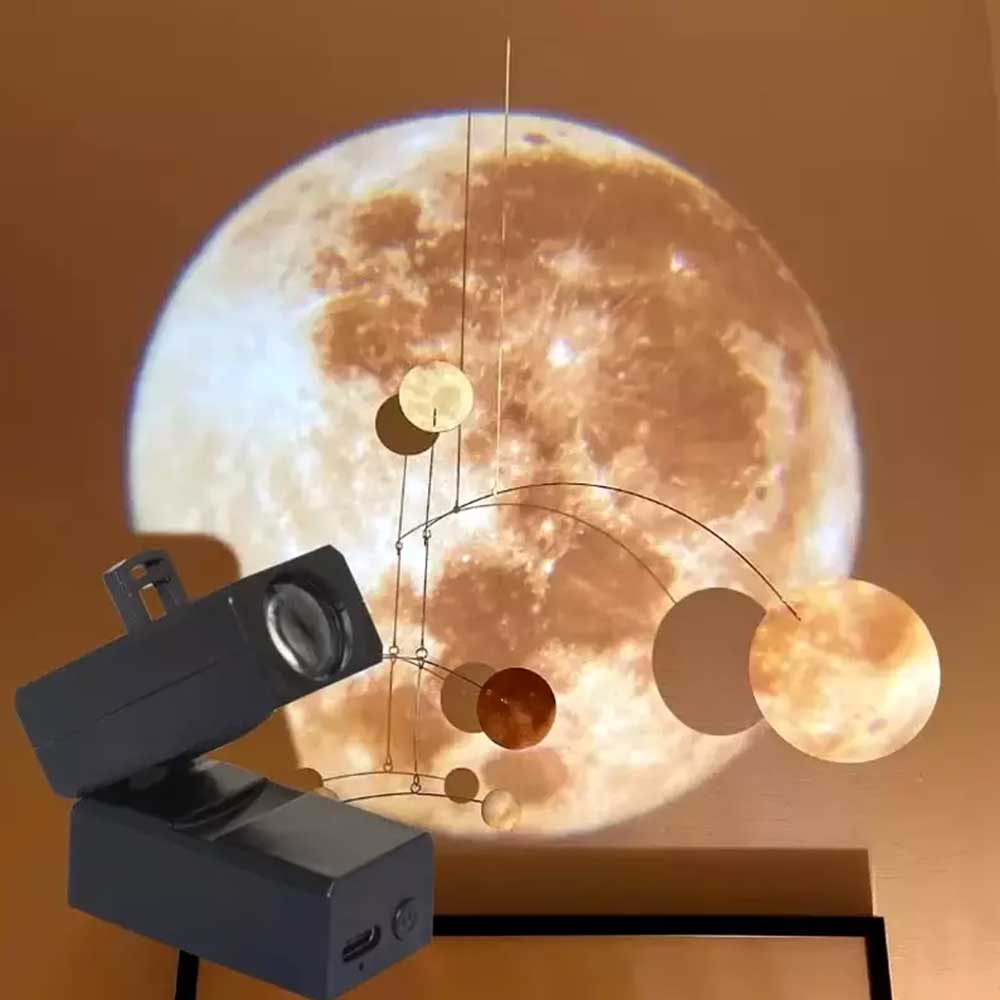 LED Earth&Moon Night Light Moon Projector Atmosphere Lamp Planet Wall Decoration