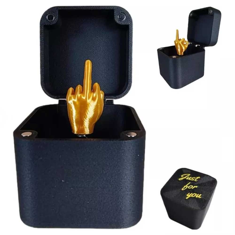 Middle Finger Surprise Gift Box, Christmas Novelty Fun Prank Toy Xmas Gift Funny