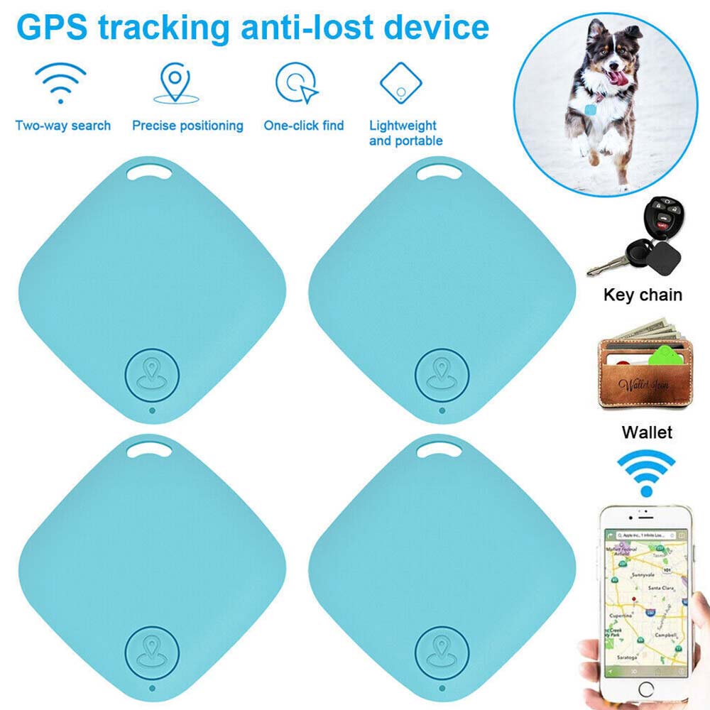 4Pack GPS Tracker Wireless Bluetooth Anti-Lost Wallet Key Pet Locator Finder