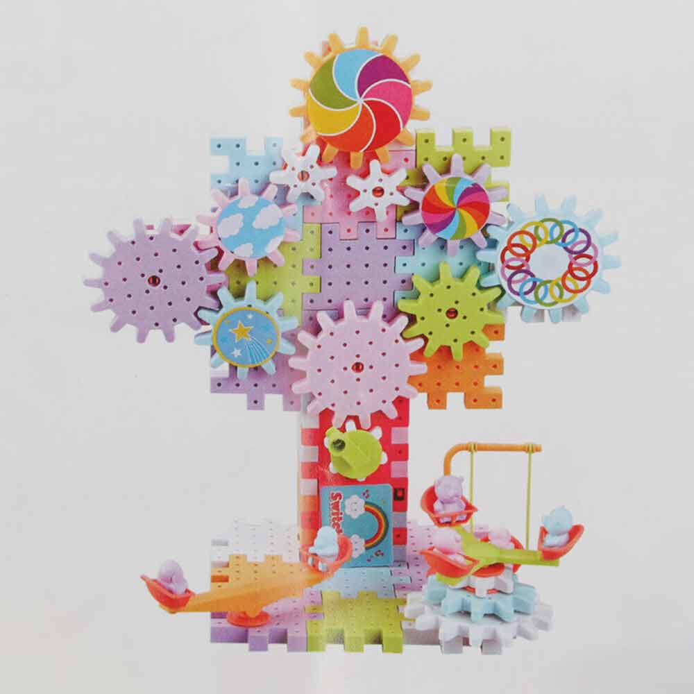 Educational Electric Gears Building Block Toys Creative Rotating STEM Toys Set for Boys Girls Kids