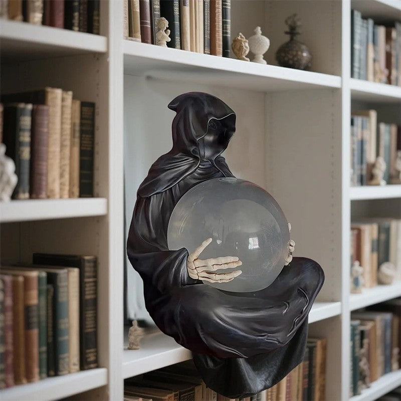 LED Light Grim Reaper Water Globe The Death God's Crystal Balls Halloween Decor