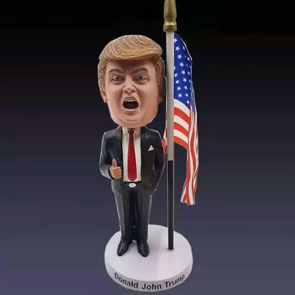 Donald Trump "Keep Fighting" Bobblehead Trumpinator Fight MAGA Patriot Figure