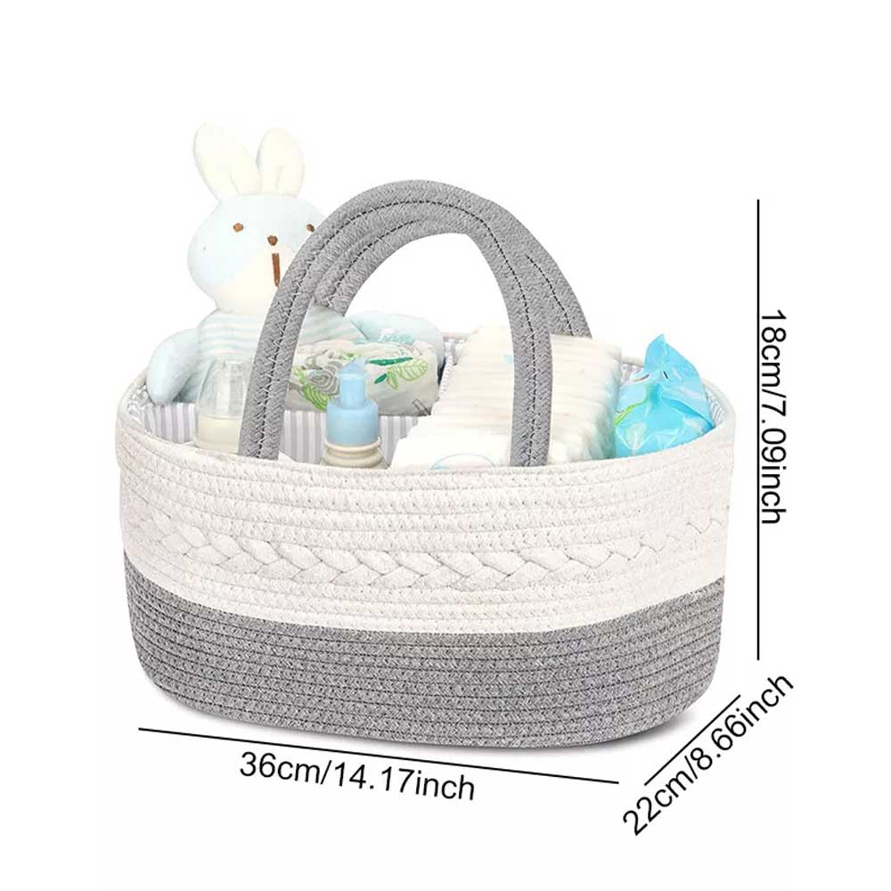 Nappy Caddy,Baby Diaper Caddy Organiser, Portable Nursery Storage Basket